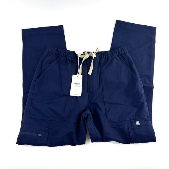 Figs Men's Navy Cairo Zip Fly Cargo Scrub Pants Size S/Short - Picture 9 of 11